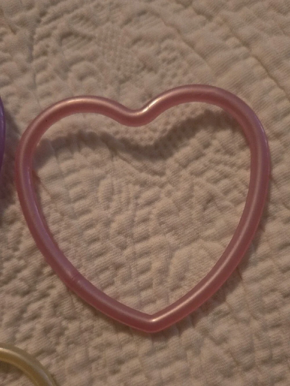 Pastel Heart Bangle Bracelet Set for Kids — Pink, Purple, Blue, Yellow